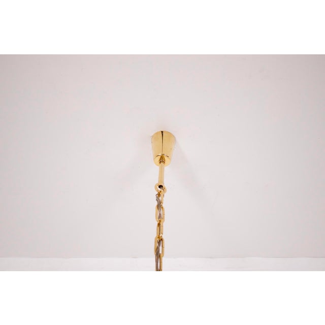 Golden Brass and Crystal Corina Chandelier from Kalmar, 1970s For Sale - Image 13 of 14