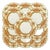 Antique English Cauldon Bone China Salad Plates With Raised Enamel & Gold Scrollwork - Set of 12 For Sale