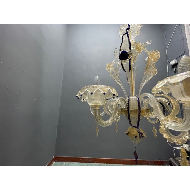 Venetian Murano Glass Chandelier, 1960s For Sale - Image 13 of 18