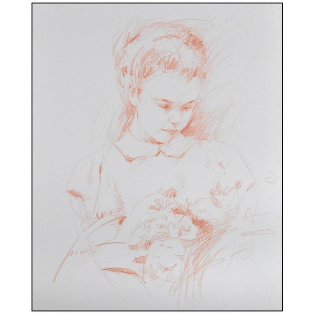 Impressionist My Pet and I Impressionist Drawing, Pino Daeni For Sale - Image 3 of 5