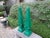 Pair of Large Carved Wood Faux Malachite Obelisks For Sale - Image 10 of 12
