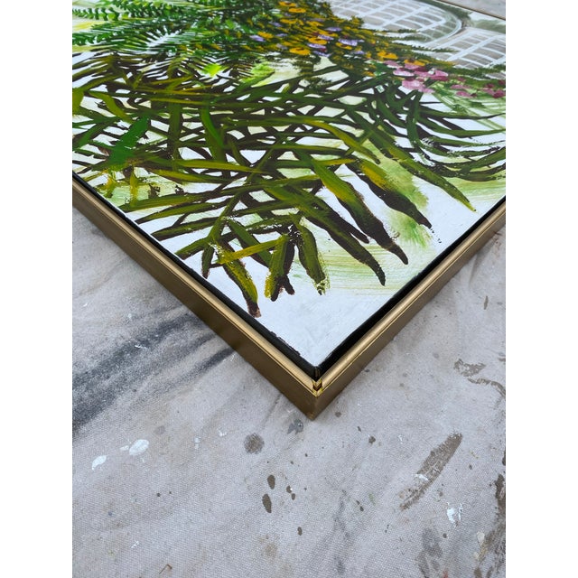 Oversized 40" Lee Reynolds "Three Botanical Baskets" Vanguard Studios Oil Painting For Sale In Seattle - Image 6 of 12