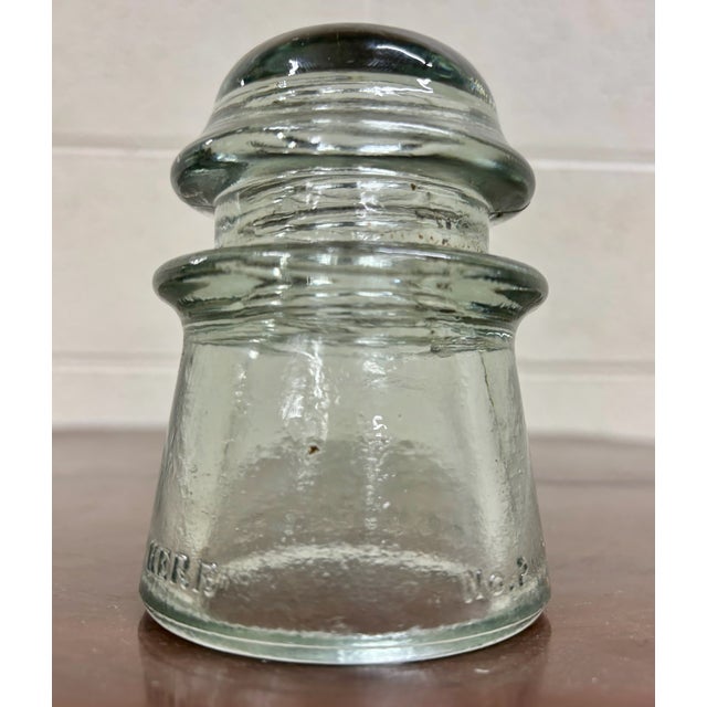 Early 20th Century Antique Hemingray 72 Clear Glass Insulator For Sale - Image 5 of 6