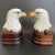 Andrea by Sadek Bisque Porcelain on Wood Base Bald Eagle Bust Bookends - a Pair For Sale - Image 12 of 12
