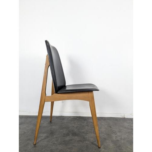 Vintage Scandinavian Black Chairs, Set of 5 For Sale - Image 6 of 8