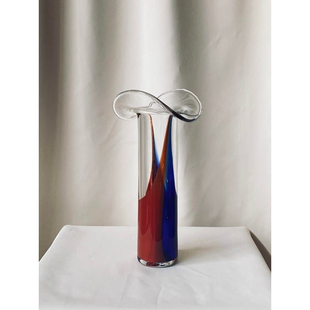 Mid-Century Modern Vintage Gradient Glass Vase For Sale - Image 3 of 12