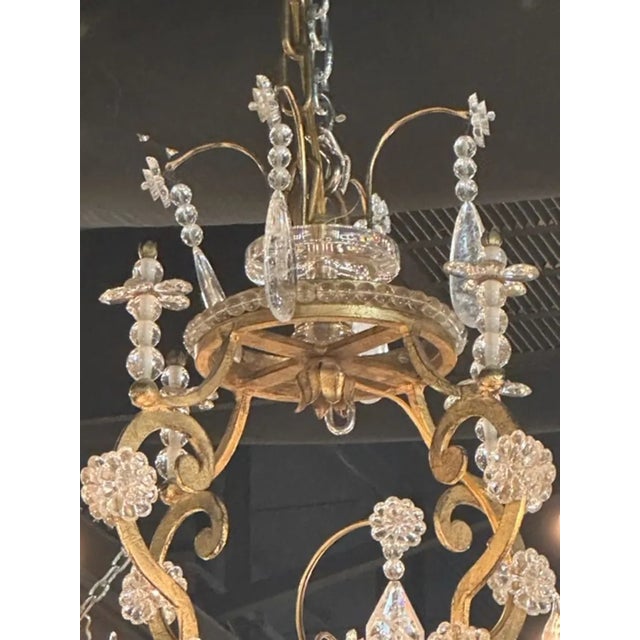 French Maison Bagues Rock Crystal Chandelier For Sale In Dallas - Image 6 of 10