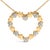 Contemporary Gold Vermeil Diamond Accent Puffed Heart Pendant Necklace For Sale - Image 3 of 4