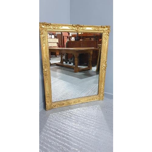 Brown English Gilt Overmantle Mirror For Sale - Image 8 of 14