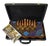 Hand-Painted Tazhib Chess & Backgammon Set, Indigo and Turquoise, One-of-One For Sale