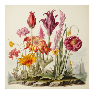 Antique Botanical Garden Study - Natural History Fine Art Print