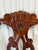Brown Late 20th Century Georgian Carved Rustic Mahogany Dining Chairs - Set of 4 For Sale - Image 8 of 12