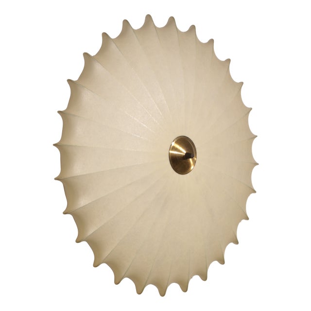 Mid-Century Sculptural Cocoon Ceiling Lamp by Friedel Wauer for Goldkant Leuchten, 1960s For Sale