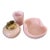 Alfredo Barbini Murano Glass Pink & Gold Art Glass Smoking Set, Italy For Sale
