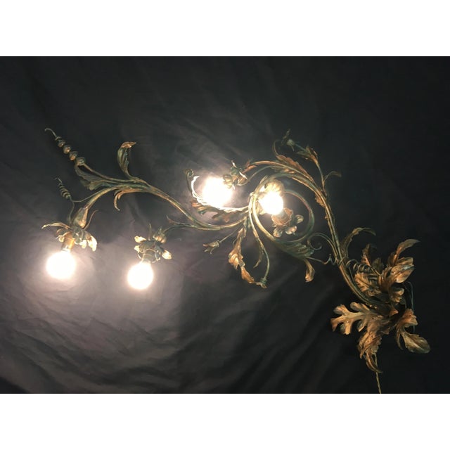 Vintage French Wrought Iron Sconces, 1940s, Set of 2 For Sale - Image 4 of 13