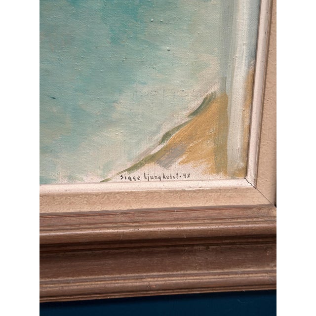 Sigge Ljungkvist, The Letter Writer, 1947, Oil on Canvas, Framed For Sale - Image 9 of 18