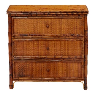 Bachelor Chest, Brown, Rattan For Sale