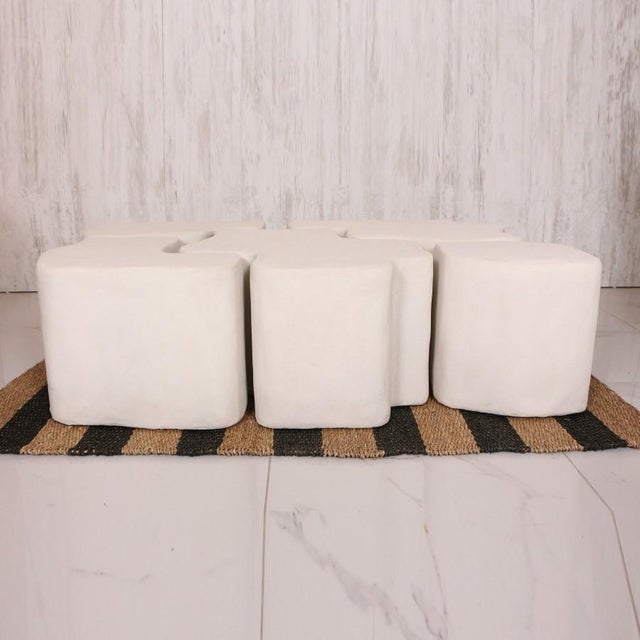 Sawa Bone White Concrete Coffee Table For Sale - Image 6 of 7