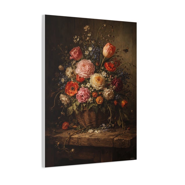 Atelier Aria Lumae Abundant Flemish Basket Floral Still Life Grand 27 by 38 Board Print For Sale - Image 10 of 16