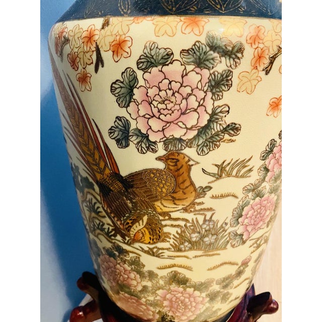 Brown Vase with Gold Lion Ring by Chung Ah Porcelain Company, 1974 For Sale - Image 8 of 18