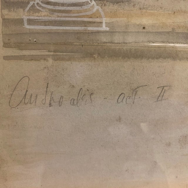 1960s Framed Watercolor Stage Rendering of Titus Andronicus by William Simmons For Sale - Image 4 of 10