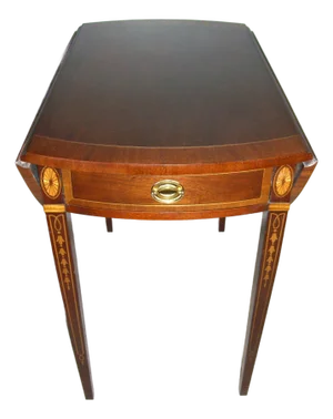 1950s Council Craftsman Inlaid Mahogany George III Federal, Hepplewhite,Pembroke Table