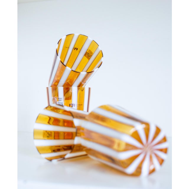 Murano Drinking Glasses by Mariana Iskra for F.Lli Moretti, 2000s, Set of 4 For Sale - Image 4 of 9