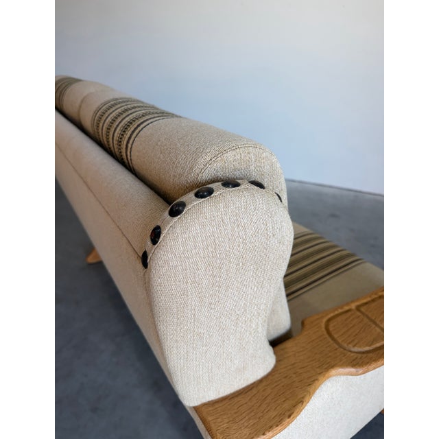 Mid Century Danish Brutalist Henning Kjaernulf Oak Loveseat, Attributed For Sale In Tampa - Image 6 of 13