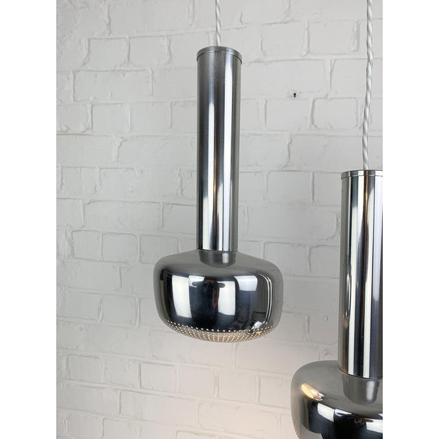 1970s Danish Gold Pendel Pendants by Vilhelm Lauritzen for Louis Poulsen, 1950s, Set of 2 For Sale - Image 5 of 18