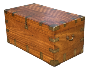 Large Camphor Wood Campaign Trunk, 1880