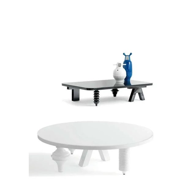 Contemporary Ok! Black Multi Leg Low Table in High Gloss with Glass Top by Jaime Hayon For Sale - Image 3 of 8