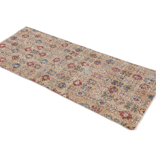 Rug & Kilim Vintage Zeki Múren Rug in Brown With Colorful Floral Pattern From Rug & Kilim For Sale - Image 4 of 8