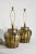 Mid Century Gold Ceramic Large Vase Lamps - a Pair For Sale - Image 4 of 11