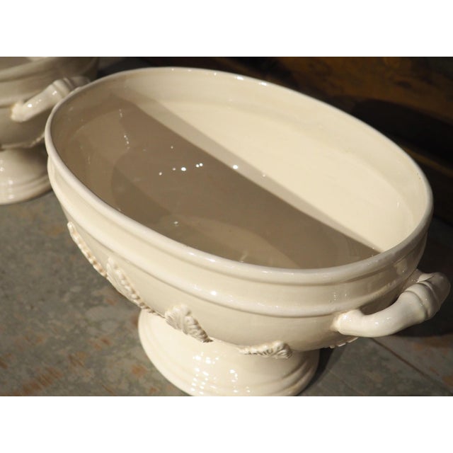 A Pair of Italian 2-Piece Creamware Fruit Bowls For Sale - Image 16 of 17