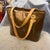 Bronze A 2000 Louis Vuitton Brown Patent Leather and Vachetta Houston Shoulder Bag For Sale - Image 8 of 18