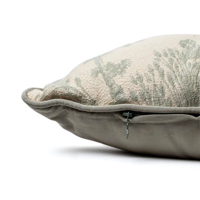 Pair of Tufted Toile & Silk Euro Pillows For Sale - Image 10 of 16