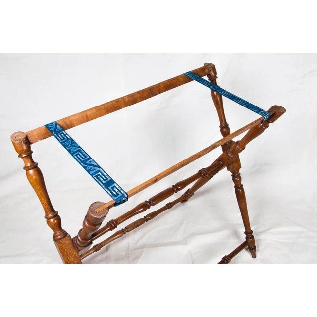 Late 19th Century Antique English Butlers Oak Tray With Stand For Sale - Image 5 of 8