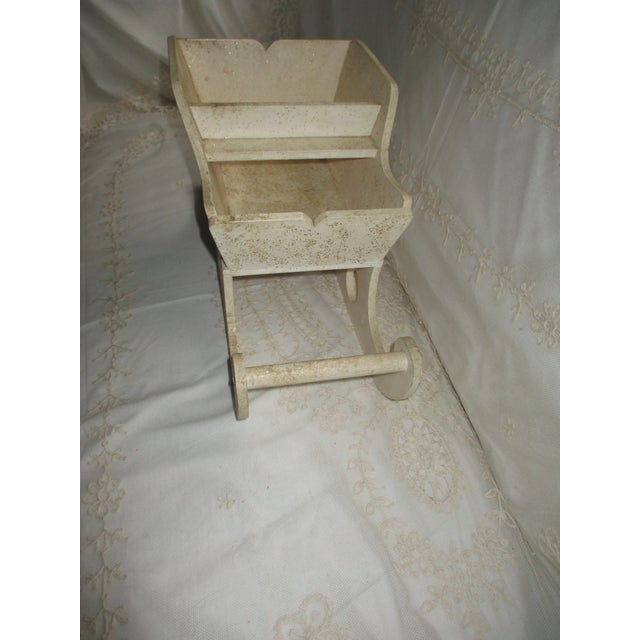 1930s Rare Vintage 1930s Christmas Huge Store Display White Mica Sparkle Sleigh For Sale - Image 5 of 7