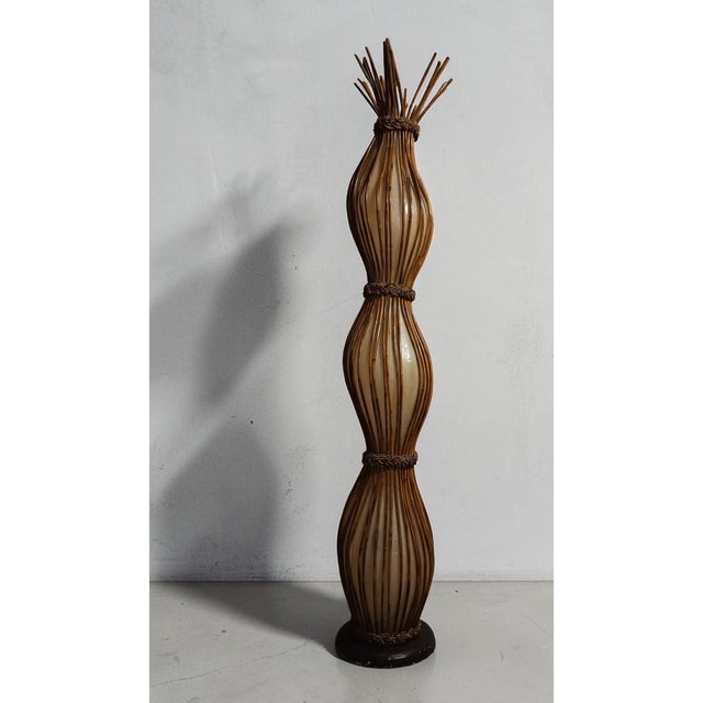 Large Bamboo Floor Lamp For Sale - Image 5 of 8