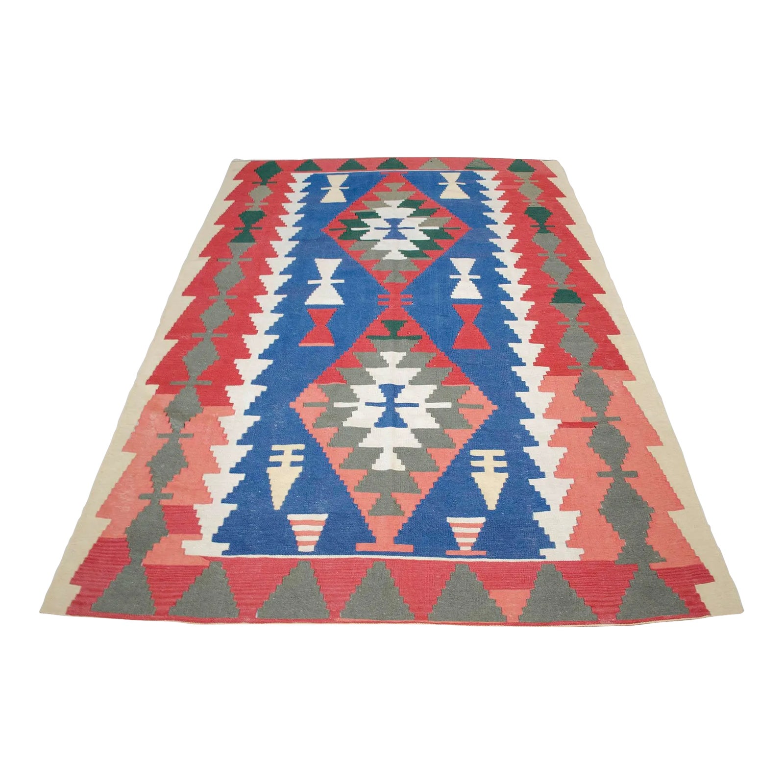 1980s Turkish Kilim Rug Flat Weave Vintage Area Rug Chairish