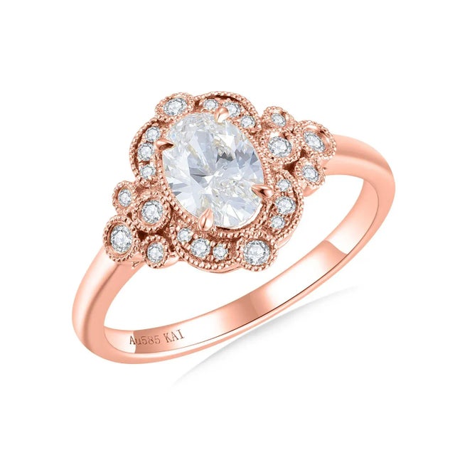Metal Kai Shield of Love 2.2ctw Oval Lab Grown Diamond Ring in 14k Gold (All Sizes Available) For Sale - Image 7 of 9