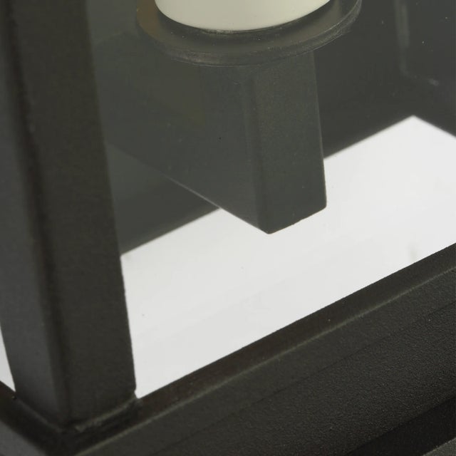 Black Chapman & Myers by Visual Comfort Studio Cupertino 1-Light Outdoor Medium Lantern Sconce in Textured Black For Sale - Image 8 of 9