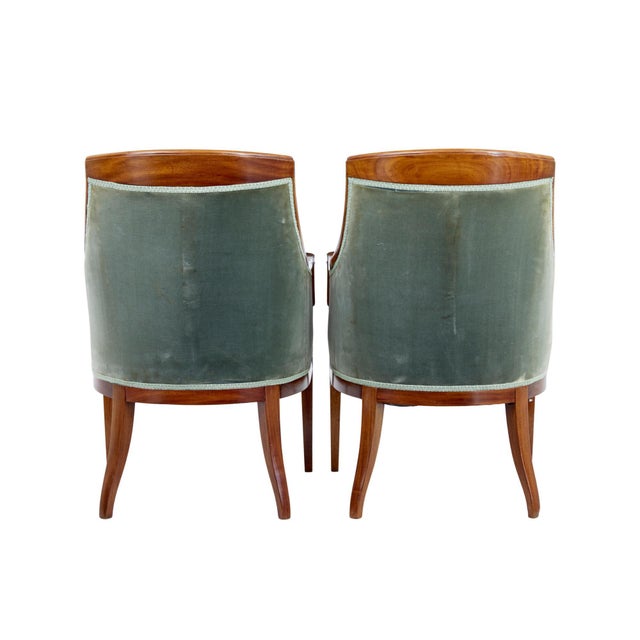 Swedish Art Deco Mahogany Living Room Set, 1920s, Set of 3 For Sale - Image 12 of 15