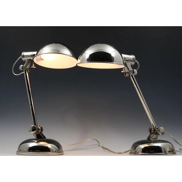 Modern Late 20th Century Ralph Lauren Home Polished Chrome Articulated Desk Lamps - a Pair For Sale - Image 3 of 4
