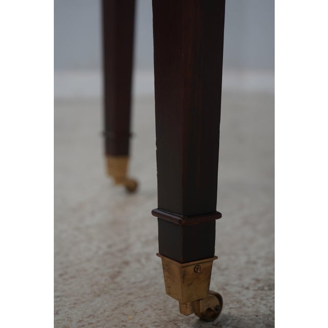 Wood Henredon Large Mahogany Chippendale Dining Room Table For Sale - Image 7 of 12