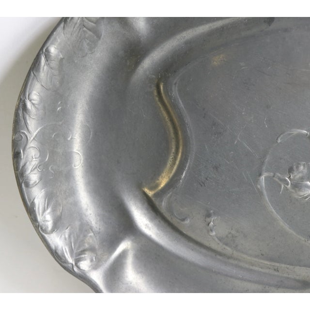 Metal Art Nouveau Pewter Serving Tray by Kayserzinn 4331 For Sale - Image 7 of 13