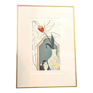 Vintage Silkscreen Print of Still Life