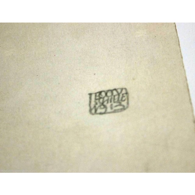 Abstract Egon Schiele Lithograph Signed Dated "Redemption” With Frame For Sale - Image 3 of 6