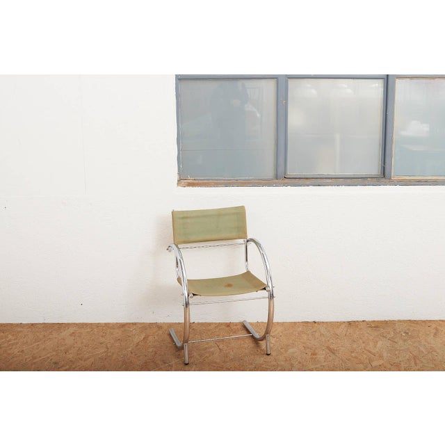 Vintage Bauhaus Steel Tube Cantilever Chair For Sale - Image 10 of 11