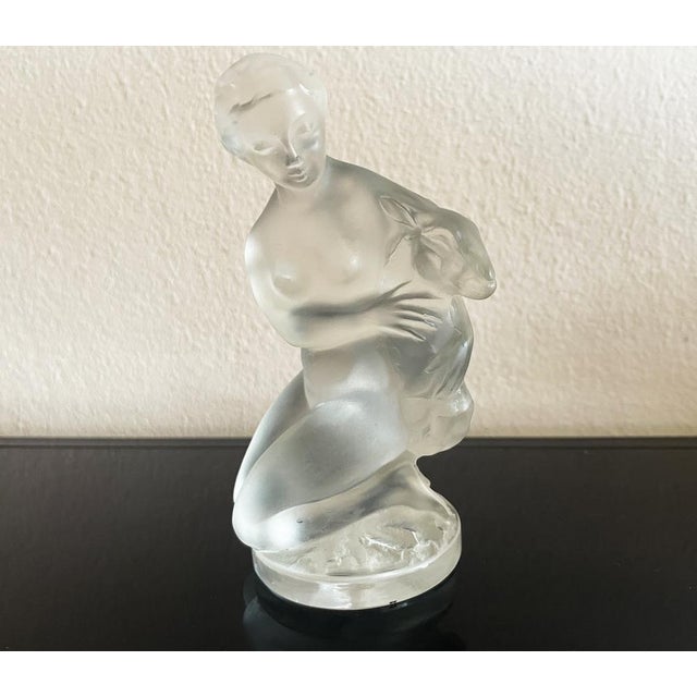 Lady with a Fawn Figurine in Crystal, 1980s For Sale - Image 13 of 15